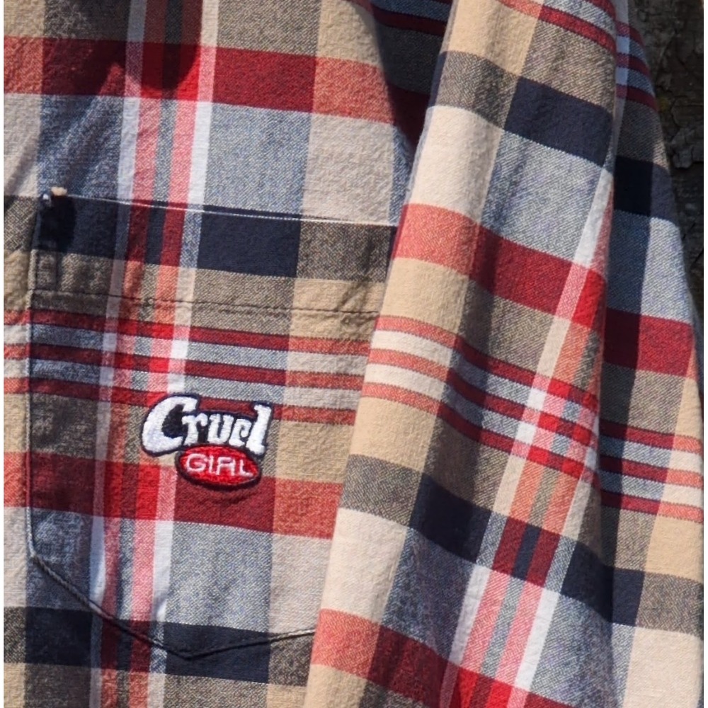 Cruel Girl Womens Western Rodeo Plaid Long Sleeve Button Down Shirt large - Picture 2 of 8